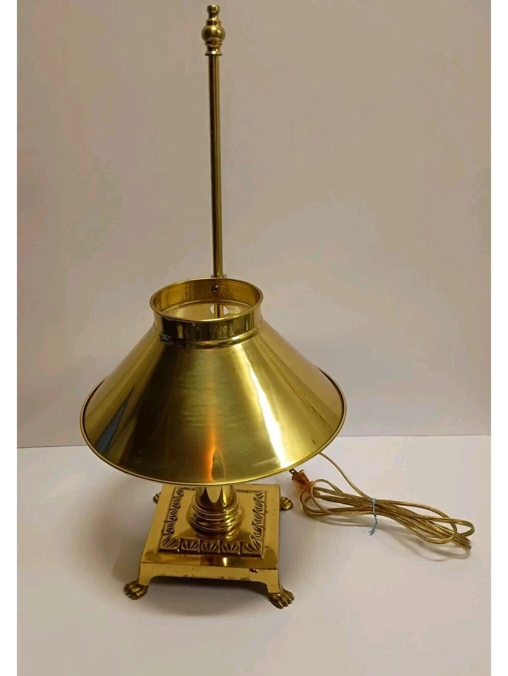 Vintage Paris Orient Express Istanbul Brass Adjustable Table Lamp 51cm-Works!-